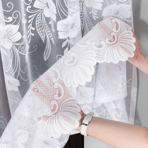 Firanka żakardowa 018041 wysokość 220 cm kolor biały