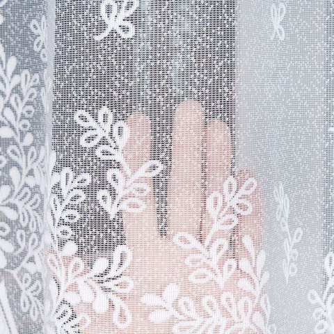 Firanka gotowa żakardowa KAROLINA 150x300 cm kolor biały