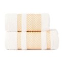 LIONEL Ręcznik, 50x90cm, kolor 302 biały ze złotą bordiurą LIONEL/RB0/302/050090/1