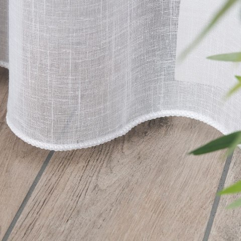Firanka fantazyjna z ołowianką 015597 wysokość 305 cm kolor biały