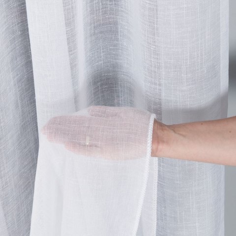 Firanka fantazyjna z ołowianką 015597 wysokość 305 cm kolor biały