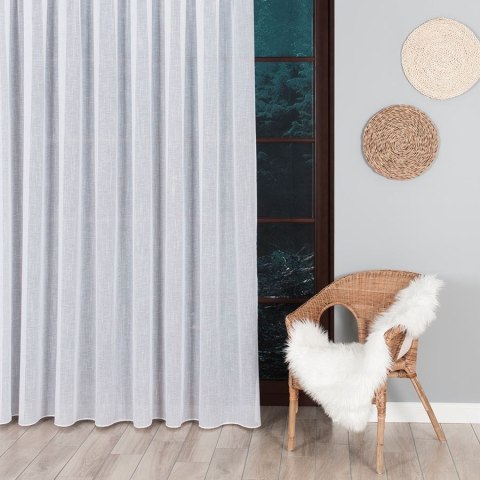 Firanka fantazyjna z ołowianką 015597 wysokość 305 cm kolor biały