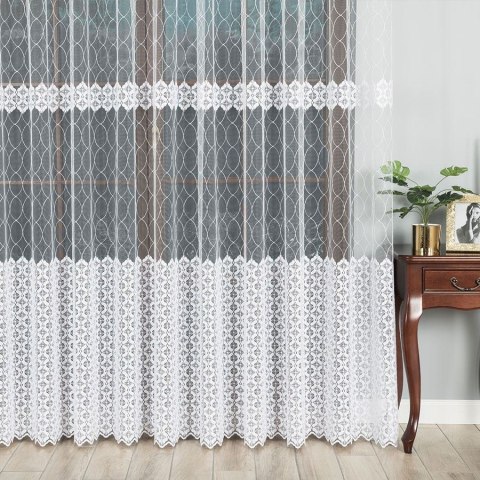 Firanka haftowana 810735 wysokość 280 cm kolor biały Firanka haftowana 810735 wysokość 280 cm kolor biały
