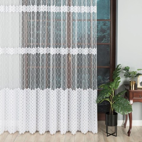 Firanka haftowana 810735 wysokość 280 cm kolor biały Firanka haftowana 810735 wysokość 280 cm kolor biały