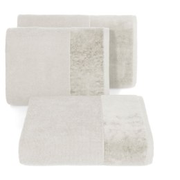Ręcznik z welurową bordiurą LUCY 50x90 cm kolor kremowy