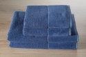 Ręcznik z welurową bordiurą LUCY 70x140 cm kolor niebieski