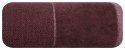 Ręcznik z welurową bordiurą LUCY 30x50 cm kolor bordowy