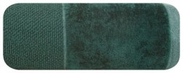 Ręcznik z welurową bordiurą LUCY 30x50 cm kolor butelkowy zielony