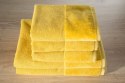 Ręcznik z welurową bordiurą LUCY 30x50 cm kolor musztardowy