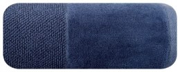 Ręcznik z welurową bordiurą LUCY 50x90 cm kolor granatowy
