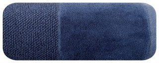 Ręcznik z welurową bordiurą LUCY 70x140 cm kolor granatowy