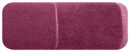 Ręcznik z welurową bordiurą LUCY 30x50 cm kolor amarantowy