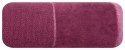 Ręcznik z welurową bordiurą LUCY 70x140 cm kolor amarantowy