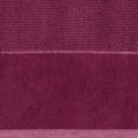 Ręcznik z welurową bordiurą LUCY 70x140 cm kolor amarantowy
