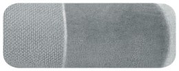 Ręcznik z welurową bordiurą LUCY 50x90 cm kolor popielaty