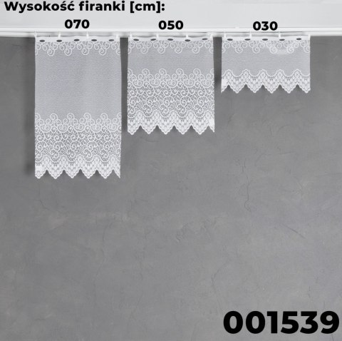 VIOLETTA Zazdrostka żakardowa ze wzorem pasowym, wysokość 30cm, kolor 001 biały 001539/BLY/001/000030/1 VIOLETTA Zazdrostka żakardowa ze wzorem pasowym, wysokość 30cm, kolor 001 biały 001539/BLY/001/000030/1