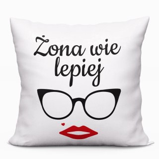 ŻONA WIE LEPIEJ Poszewka dekoracyjna VELVET, 40x40cm, kolor 001 biały PWA022/POP/001/040040/1