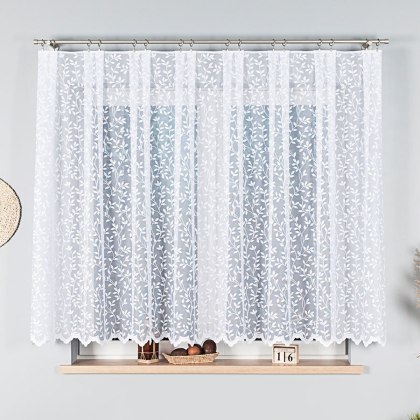 Firanka żakardowa na metry 023058 wysokość 150 cm kolor biały