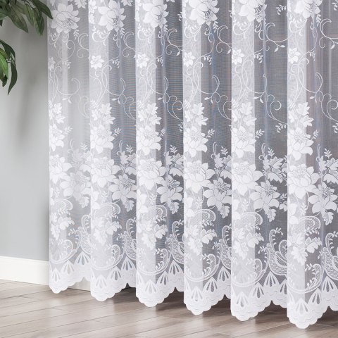 Firanka żakardowa 023019 wysokość 250 cm kolor biały