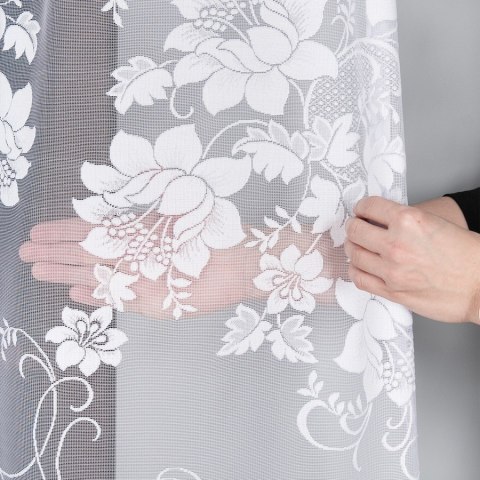 Firanka żakardowa 023019 wysokość 250 cm kolor biały