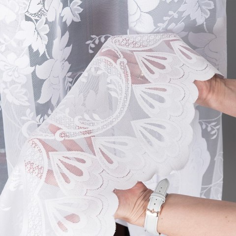 Firanka żakardowa 023019 wysokość 250 cm kolor biały