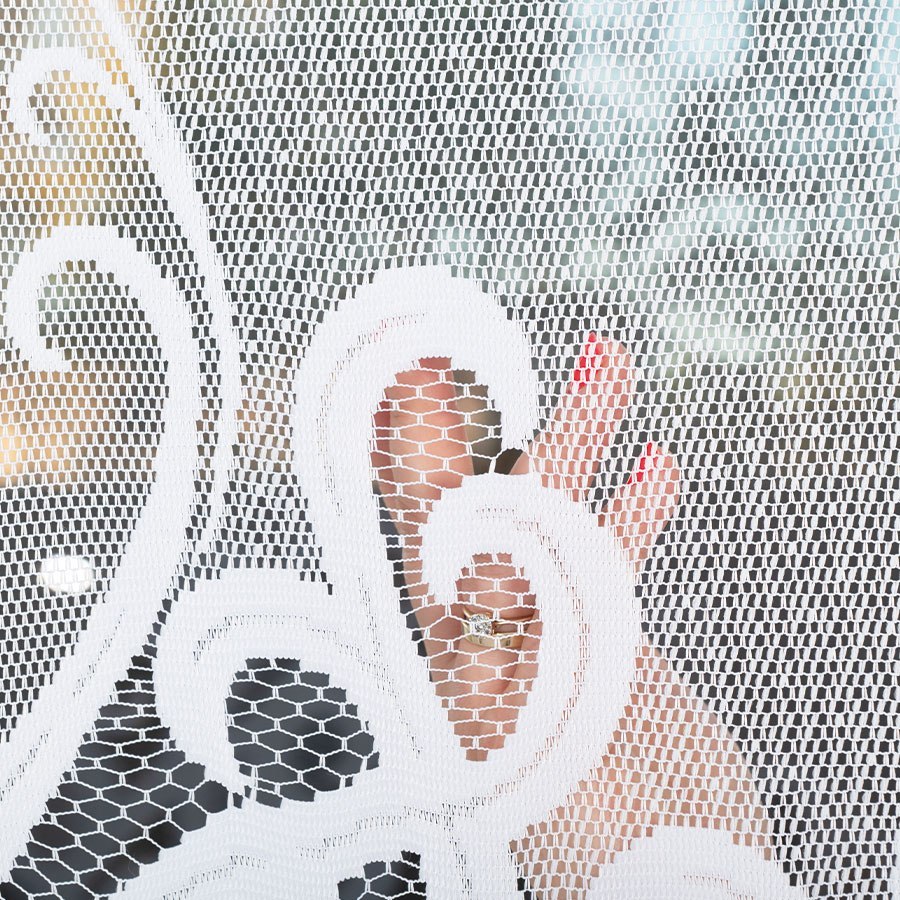 Firanka gotowa żakardowa HERMINA 150x400 cm kolor biały