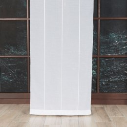 Tkanina dekoracyjna ze wzorem po całości, wysokość 300cm, kolor 001 biały z biało srebrnymi pasami 431000/000/V01/000300/1
