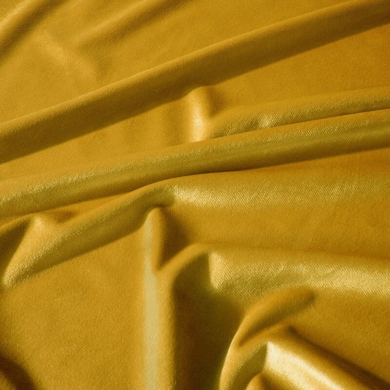 Zasłona gotowa na taśmie ROSA 135x300 cm kolor musztardowy