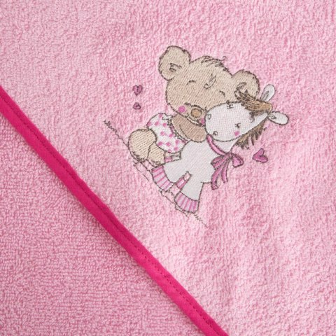Ręcznik dziecięcy BABY 100x100 cm kolor różowy