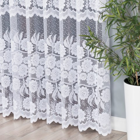 Firanka żakardowa 049360 wysokość 250 cm kolor biały