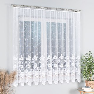 Firanka żakardowa na metry 018041 wysokość 180 cm kolor biały