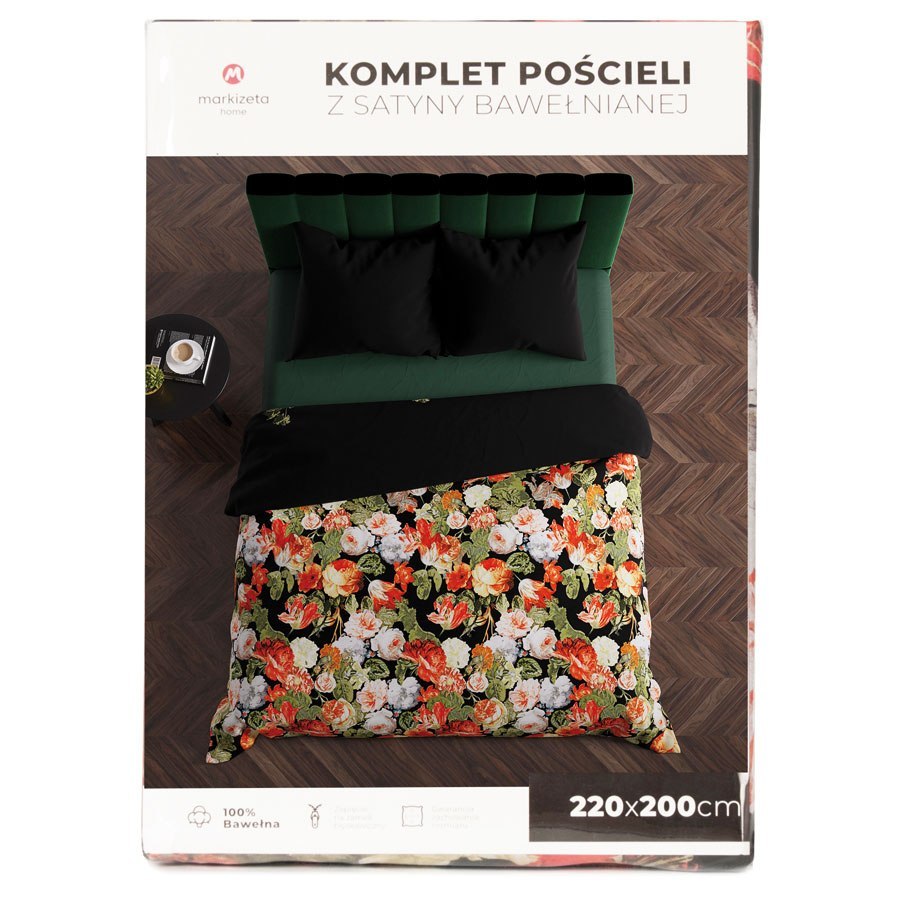 TULIPAS Komplet pościeli z satyny bawełnianej, 160x200cm 100011/SAT/000/160200/1