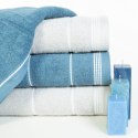 Ręcznik z bordiurą MIRA 70x140 cm kolor srebrny