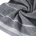 Ręcznik z bordiurą MIRA 70x140 cm kolor stalowy