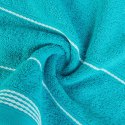 Ręcznik z bordiurą MIRA 70x140 cm kolor turkusowy