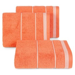 Ręcznik z bordiurą MIRA 30x50 cm kolor pomarańczowy