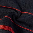 Ręcznik z bordiurą MIRA 50x90 cm kolor czarny