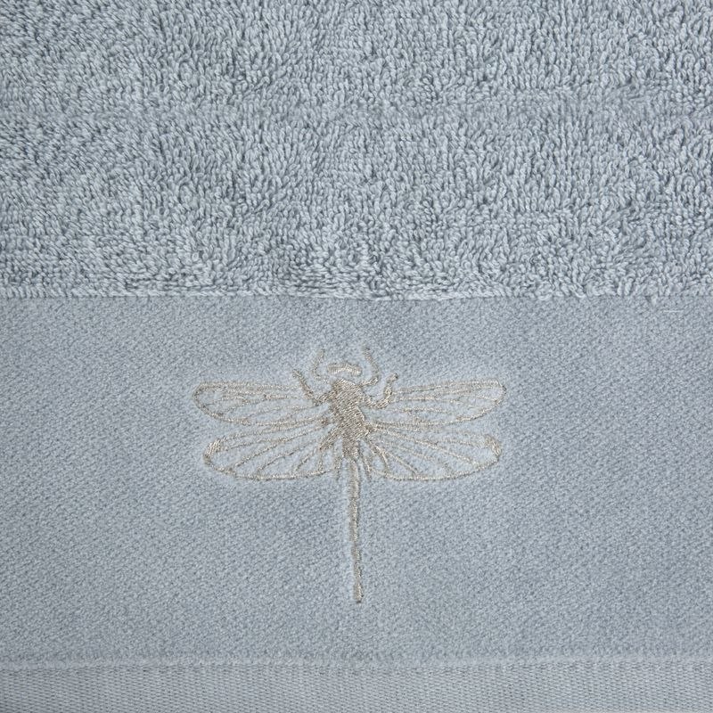 Ręcznik z żakardową bordiurą LORI 70x140 cm kolor srebrny