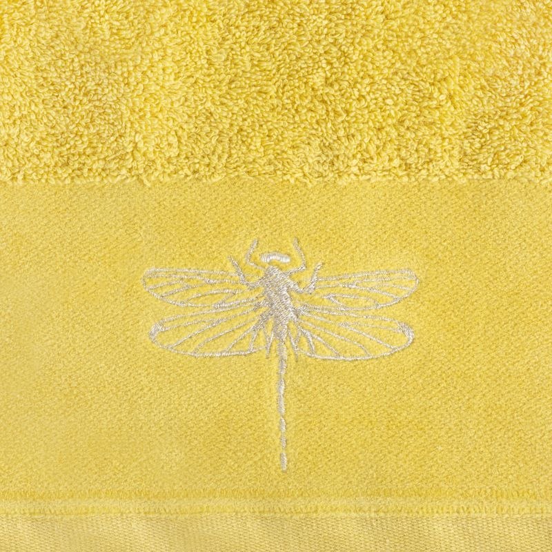 Ręcznik z żakardową bordiurą LORI 70x140 cm kolor musztardowy