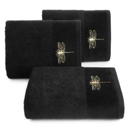 Ręcznik z żakardową bordiurą LORI 50x90 cm kolor czarny
