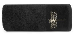 Ręcznik z żakardową bordiurą LORI 50x90 cm kolor czarny
