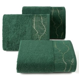 Ręcznik bawełniany METALIC 50x90 cm kolor butelkowy zielony