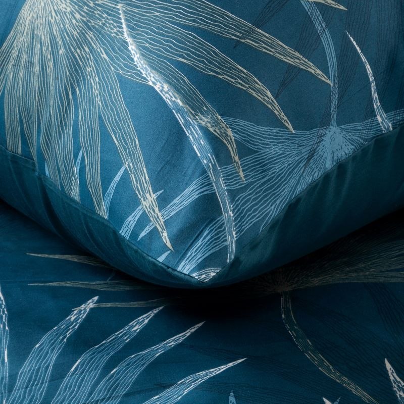 Komplet pościeli z makosatyny MONTE 220x200 cm kolor ciemnoniebieski