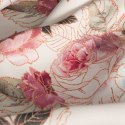 Tkanina dekoracyjna BLANKO szerokość 140 cm kolor różowy ze złotym