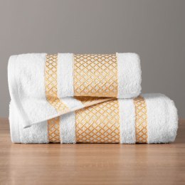 Ręcznik kąpielowy LIONEL 70x140 cm kolor biały ze złotą bordiurą