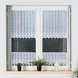 Zazdrostka żakardowa panelowa 352800 wysokość 30 cm kolor biały