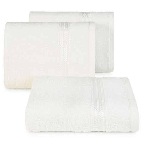 Ręcznik z żakardową bordiurą LORI 50x90 cm kolor kremowy