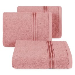 Ręcznik z żakardową bordiurą LORI 50x90 cm kolor liliowy