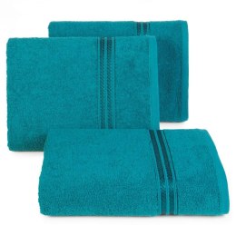 Ręcznik z żakardową bordiurą LORI 70x140 cm kolor turkusowy