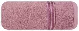 Ręcznik z żakardową bordiurą LORI 70x140 cm kolor liliowy